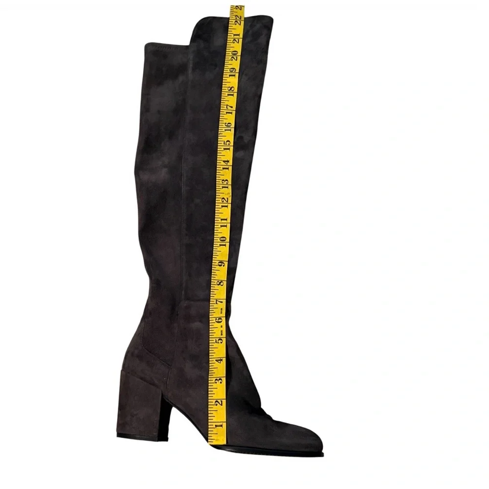 Stuart Weitzman‎ Alljack Over The Knee Boots Slate Gray Suede Sz 7.5M